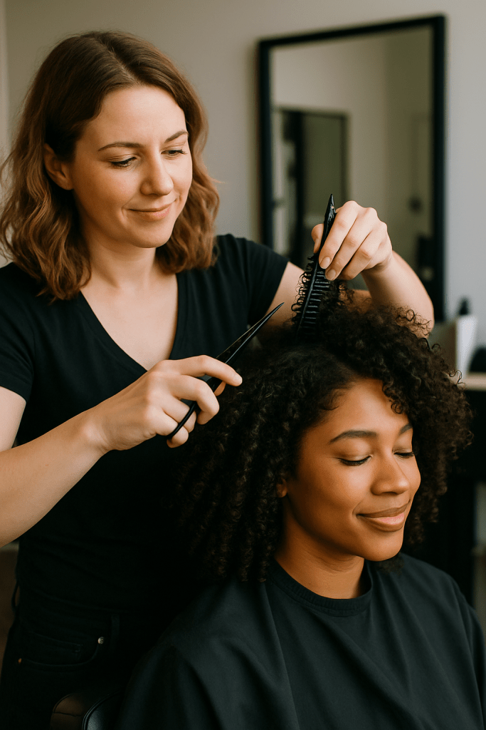 Corte e finalização de cabelos crespos: técnicas profissionais para valorizar a textura&nbsp;natural